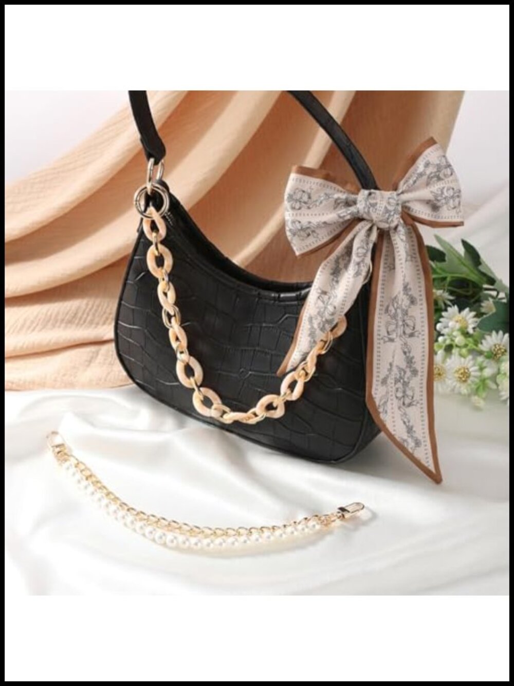 Bag Charm Chain Kit for Handbags Beach Tote Decor Accessories Acrylic - Picture 3 of 5